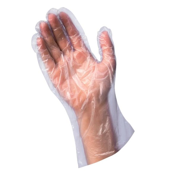 🧤 New 🧤 Clean Ones Disposable HDPE Poly Gloves, One Size Fits All - 500ct - Picture 2 of 6